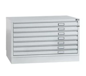 Meuble à plan horizontal pour une conservation à plat.