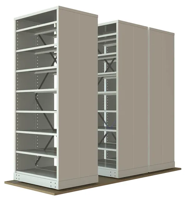 Rayonnage mobile manuel compact pour salle d'archive et espace d'archivage