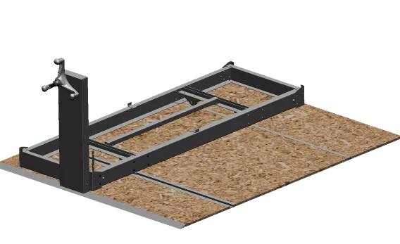 Vue 3D du chariot pour rayonnage mobile par FERALP