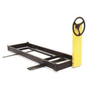 Châssis pour rayonnage mobile mécanique sur rail, avec volant.