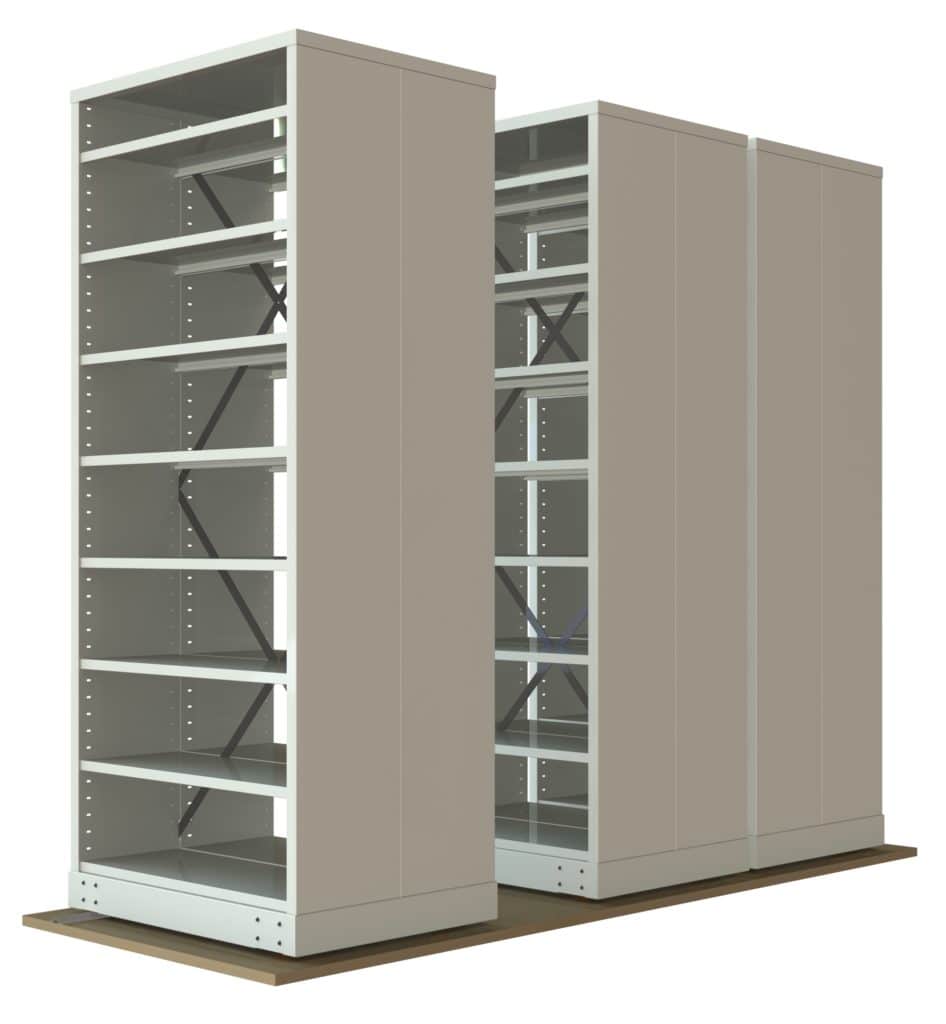 Rayonnage mobile manuel compacte
