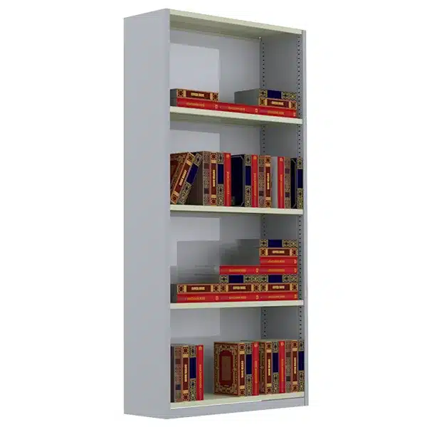 Rayonnage archives métallique, rayonnage léger modulaire à paroi double et étagères métalliques, finition peinte.